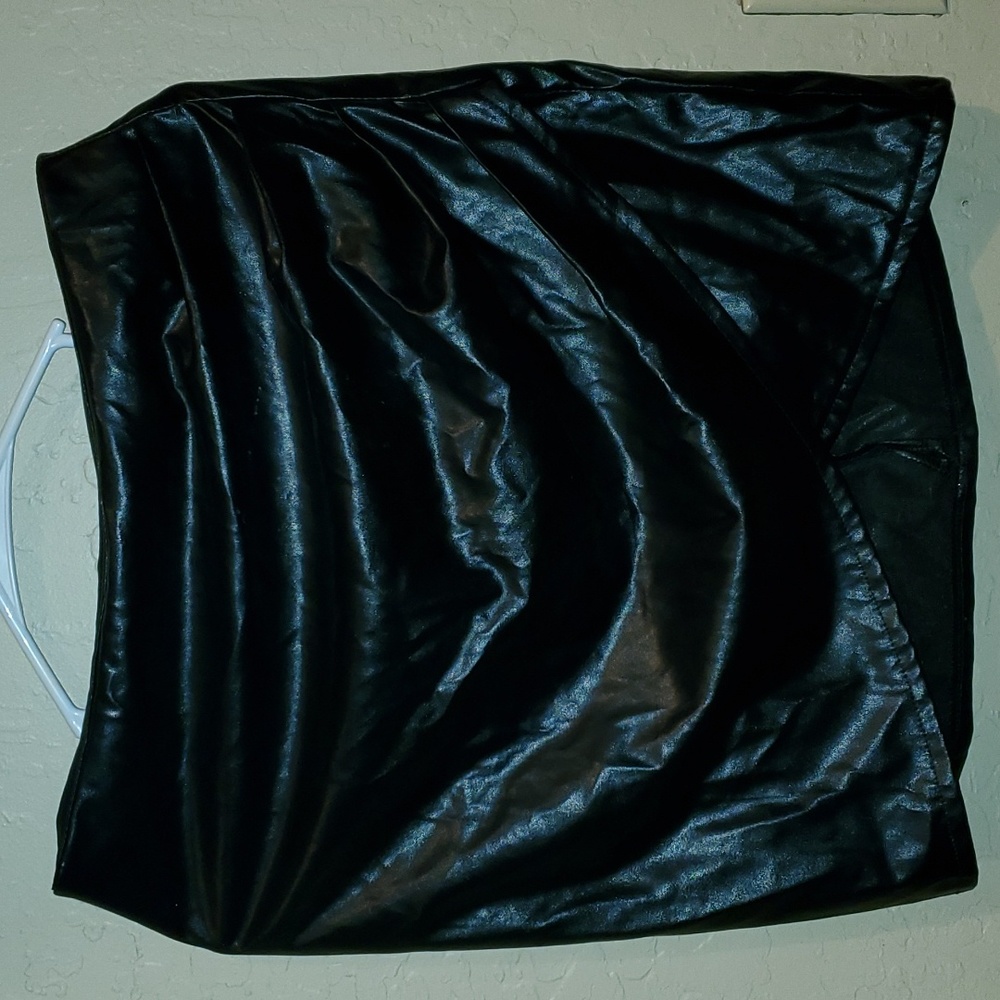 Leather mini skirt